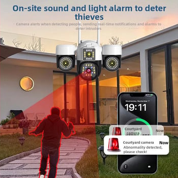 Sferna vanjska sigurnosna kamera s mobilnim daljinskim nadzorom, minimalno osvjetljenje 0.001 lux, SNR > 48 dB, -10 do 55°C, napajanje 5V