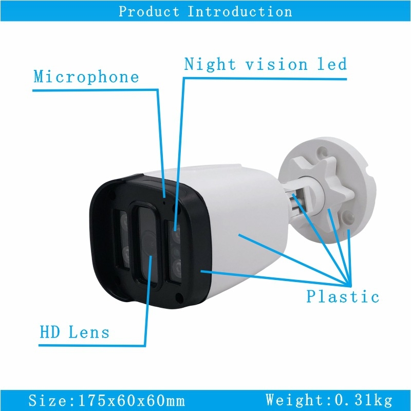 IP kamera s 8MP/4K, 3.6mm objektiv, 0.001 lux, unutarnja/vanjska upotreba, IR 30m