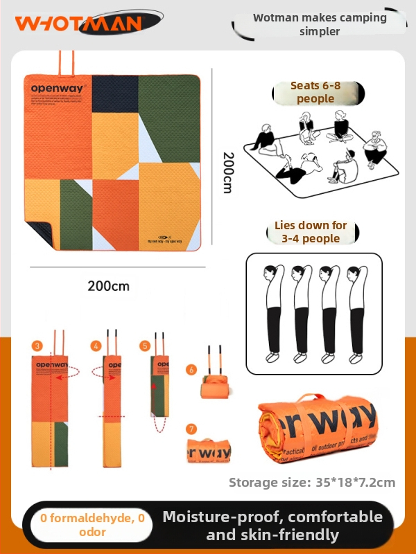 Covoraș de picnic pentru camping în aer liber, din material Oxford, 1 kg, modelul 78079, potrivit pentru 3-4 persoane