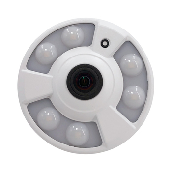 IP kamera 4MP panoramska, objektiv 1.44 mm, minimalna osvijetljenost 0.001 lux, napajanje 12V, detekcija pokreta