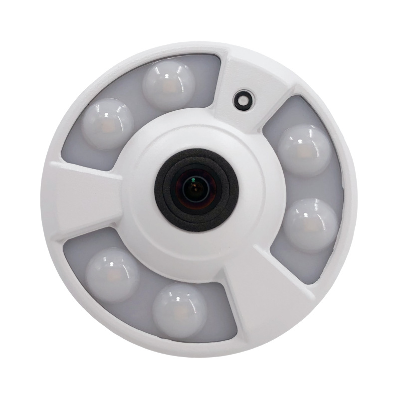 IP kamera 4MP panoramska, objektiv 1.44 mm, minimalna osvijetljenost 0.001 lux, napajanje 12V, detekcija pokreta