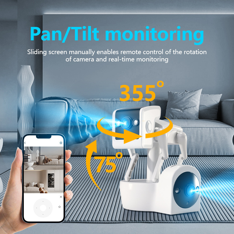 YooSee kućna robotska kamera za nadzor s HD noćnim vidom, bežični dvostruki prikaz, Wi‑Fi za pametni telefon