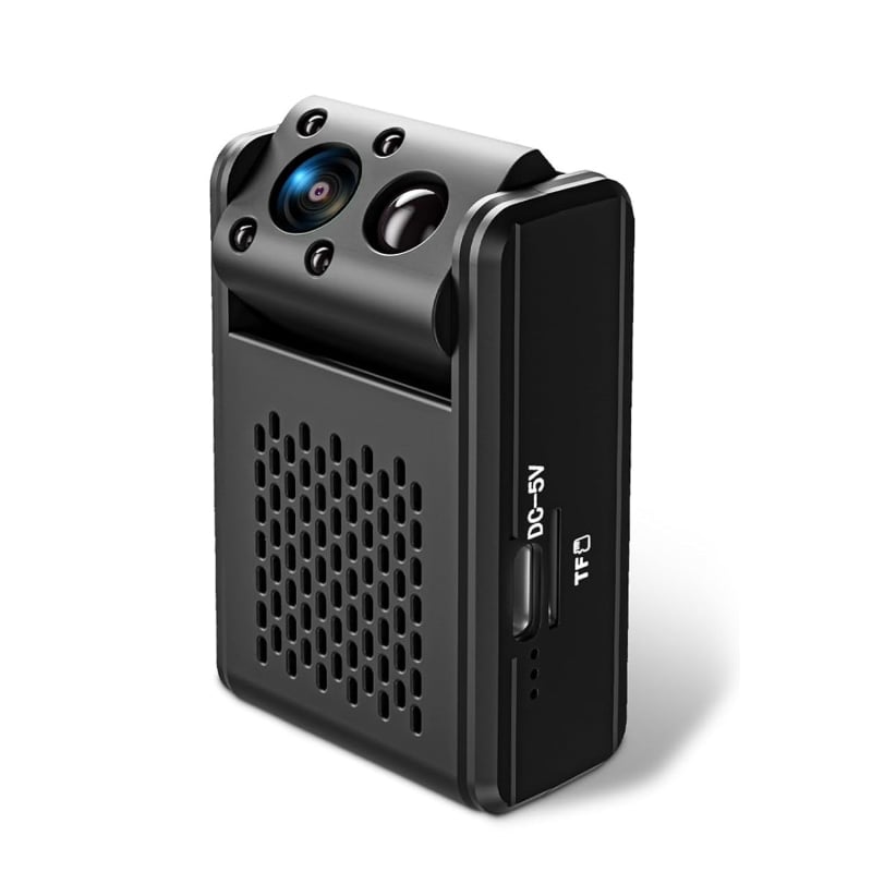 Cameră wireless Wi-Fi pentru monitorizare în casă, cu rotație de 90°, detecție de mișcare, HD vedere de noapte; alimentare 5 V, greutate 0,04 kg, ABS plastic, rază IR 5 m