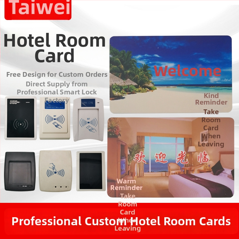 Smart karta pre hotelové dvere s čipom T5577 — kontaktna IC karta, 1024 uloženie, zápisové cykly >100000, prevádzková teplota -20 až 85°C