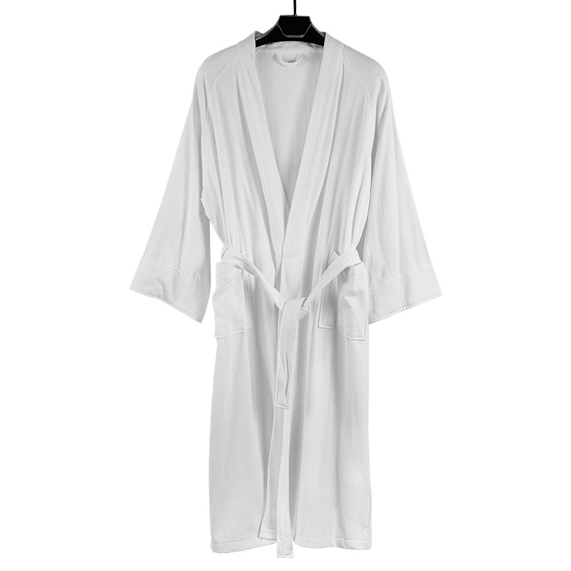 Ogrtač za kupaonicu u hotelskom stilu, unisex, vafl tkanina, 100% pamuk, ljeto, 800 g