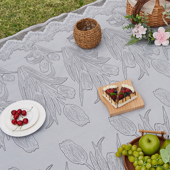 Πικνικ μάτ με κομμένο δαντελένιο σχέδιο, κουβέρτα κάμπινγκ, 100% πολυεστέρας, μοντέρνο-λιτό εξωτερικό