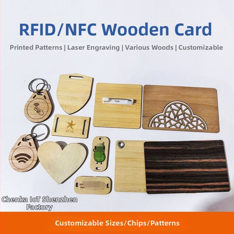 NFC puidust hotellitoa kaardi IC-kiibi ja RFID-iga | Mudel CK1216 | sobib hotellidele ja juurdepääsukontrollile | kohandatav töötlemine | töötemperatuur -30 kuni 70°C