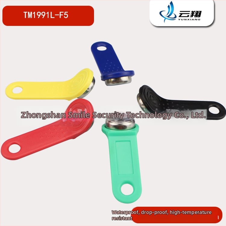 Krüpteeritud mitmekülgne juurdepääsukontrolli nutikas kaart, mudel 91l–f5, roostevaba teras, iButton ühilduv, kasutusvaldkonnad: juurdepääs, kohalolek ja parkimine, -45 °C kuni 85 °C