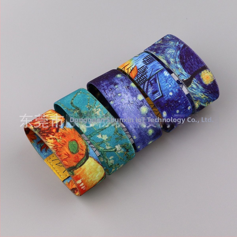 RFID elastické náramky s NFC – dosah snímania 1–5 cm, čip čítanie/zápis, pamäť 1024, HF pasívny