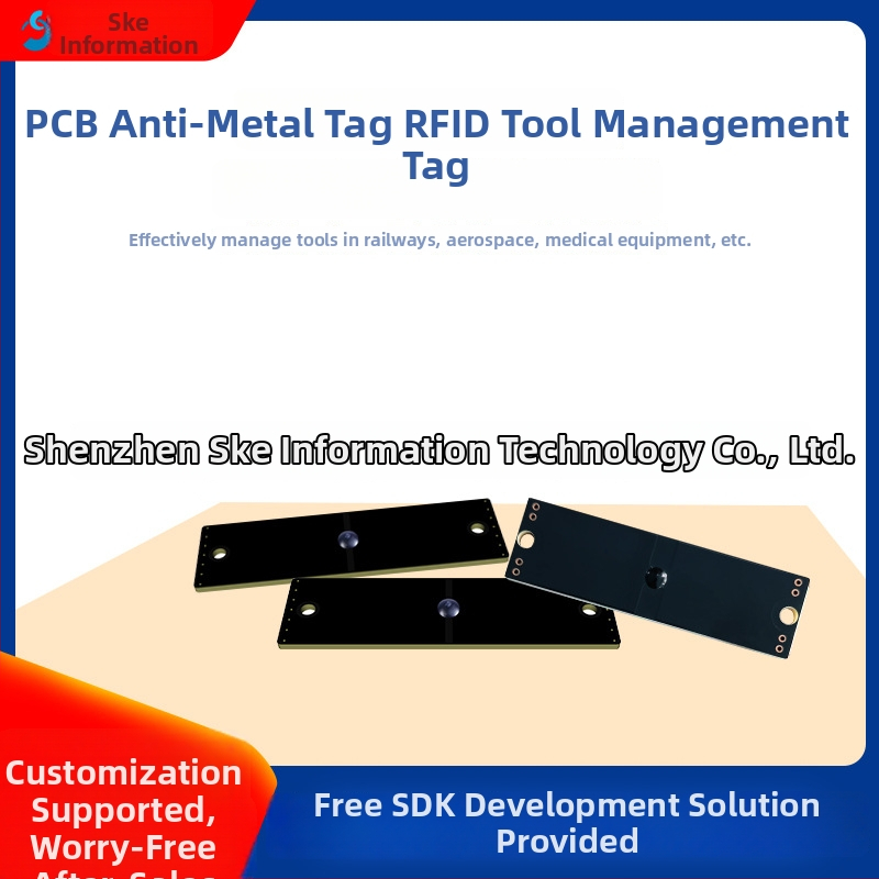 UHF RFID antimetal etiketa pre inteligentné riadenie regálového vybavenia, dosah čítania 5 m, čipy: NXP U9/U8, Impinj R6P, M4QT, M4E