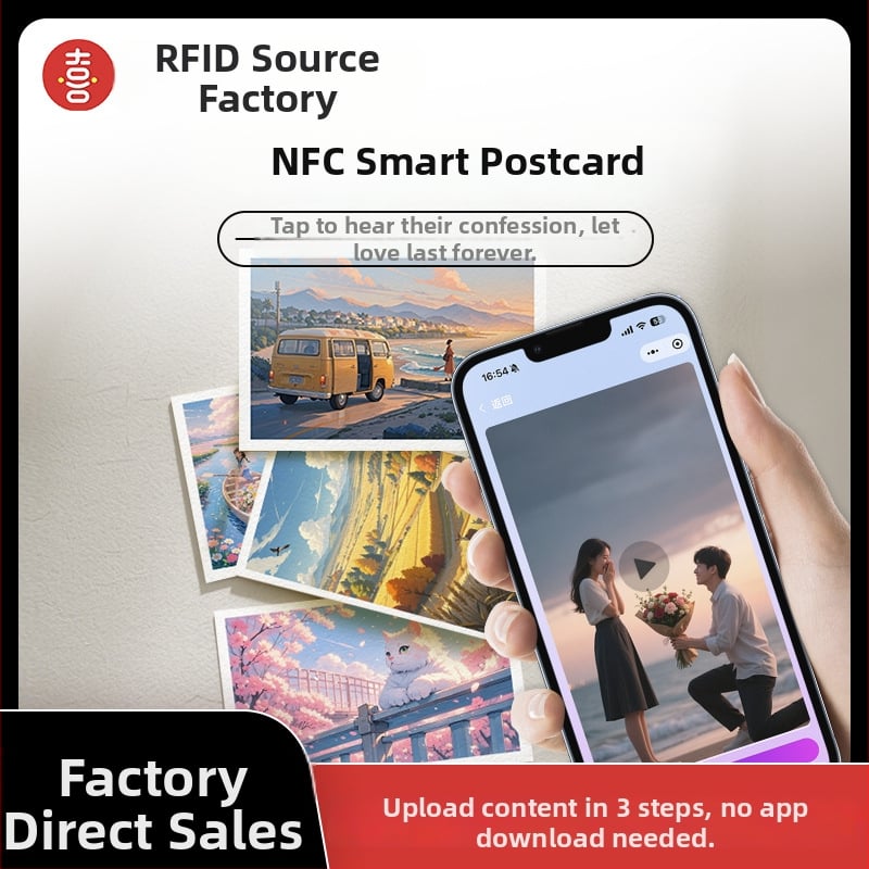 NFC postkaart – kohandatav lõpetamise mälestus, pulmakutse ja tervituskardid; karastatud klaas; bränd Heekgoo