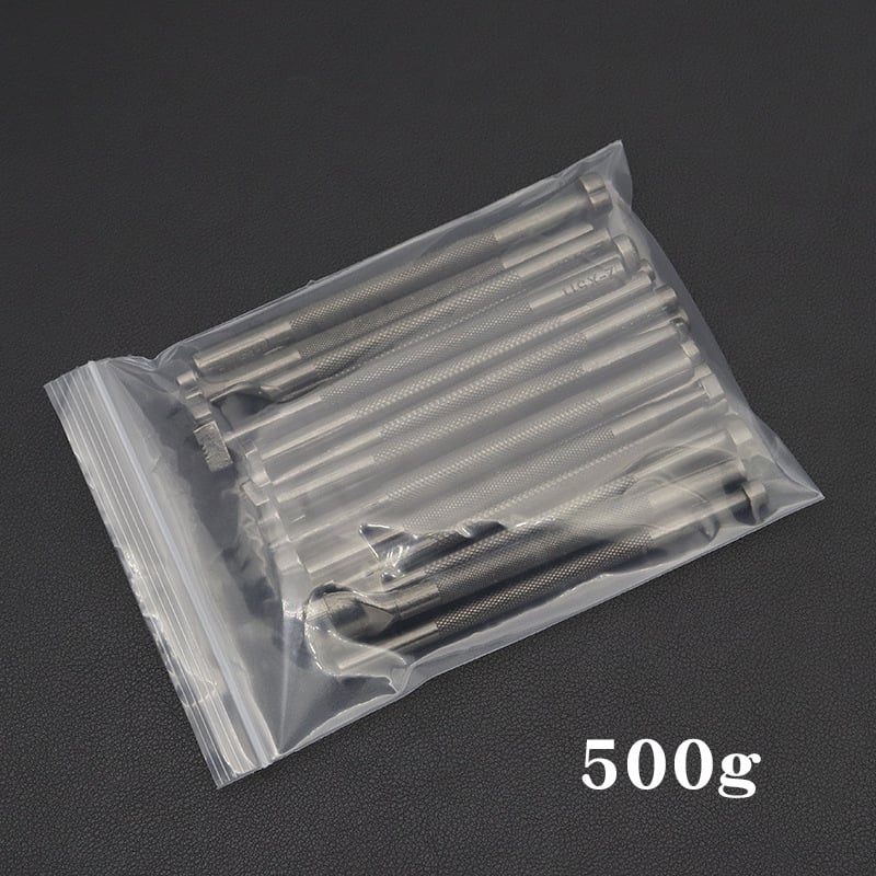 Set de unelte pentru prelucrarea pielii: gravură și ștanțare, model JF201228, cu unelte din oțel de instrumente și mânere din oțel (Model: JF201228; Material principal: oțel de instrumente; Mâner: oțel; Seria: Unelte pentru piele)