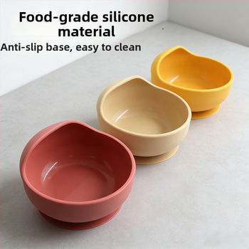 Silicone sraigės formos dubenėlis ir šaukštelis kūdikiams – 2 dalių komplektas, maisto kokybės silikonas, nuo 6 mėnesių