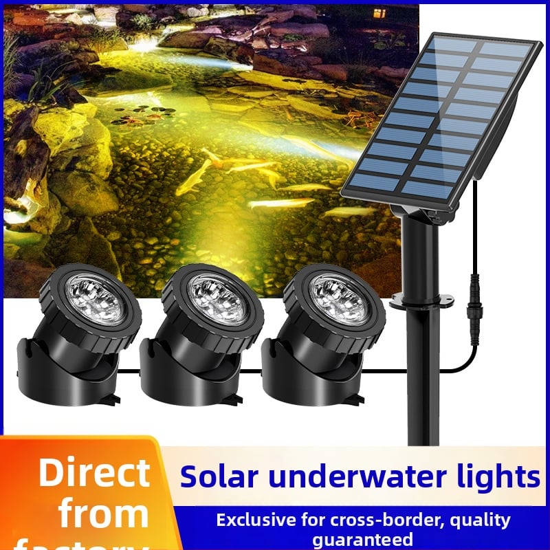 Lumină LED solară subacvatică pentru piscină — IP68, senzor de comutare, 3W, 3,7V