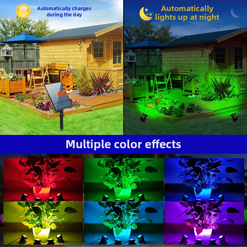 Lumină LED solară subacvatică pentru piscină — IP68, senzor de comutare, 3W, 3,7V