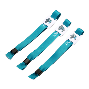 NTAG216 RFID βραχιόλι μίας χρήσης, πολυεστέρας, εκτύπωση θερμικής μεταφοράς + υφαντή ετικέτα, υψηλής συχνότητας παθητικό RFID