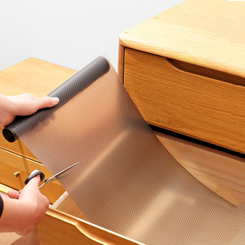 Διαφανής PEVA επιφάνεια για συρτάρια, αδιάβροχη και αντιολισθητική, παχύτερη, κοπεί-στο-μέγεθος για τέλεια εφαρμογή; Κατάλληλη για κουζίνα, ντουλάπια, ψυγείο και γκαρνταρόμπα – προστασία από υγρασία.