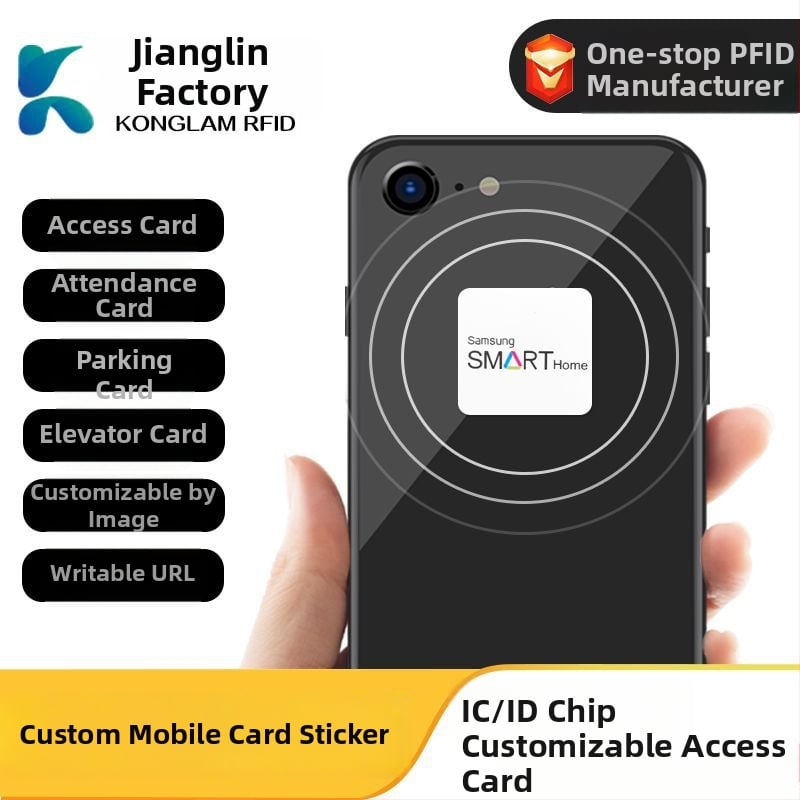 Viedkarte – piekļuves etiķete mobilajam telefonam, NFC bezkontakta IC karte, atmiņa 512, darba temperatūra 30-70°C