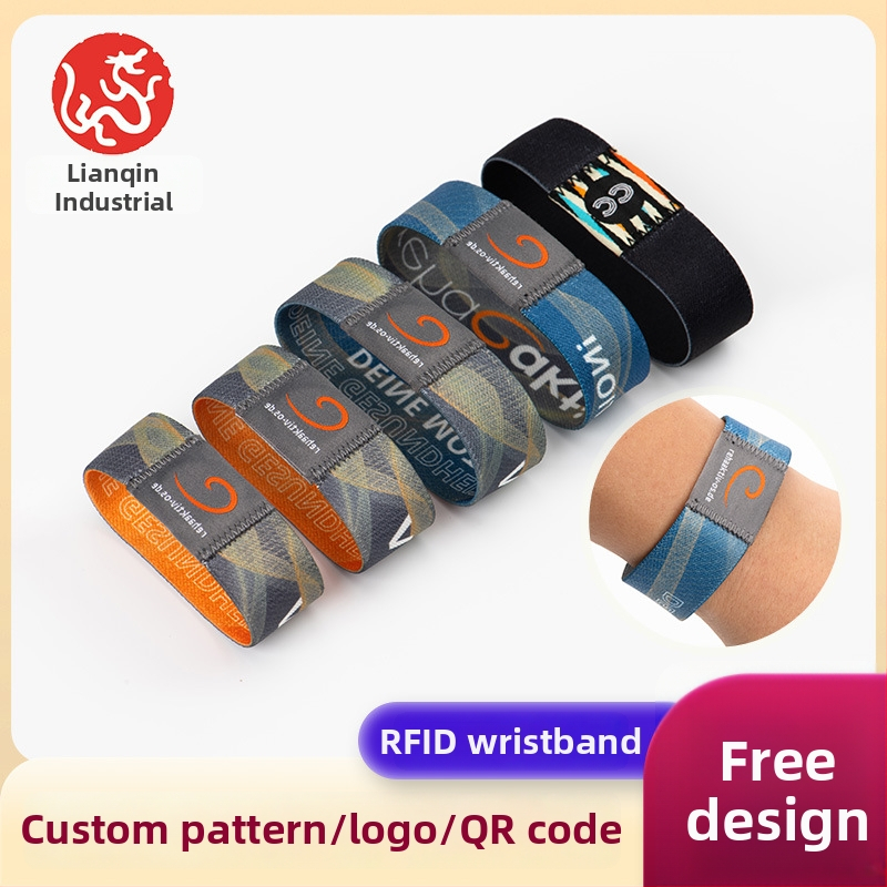 Inteligentný elastický náramok RFID, dosah 1–4 cm, 1024 pamäť, čítanie/zápis 1–2 s, vysokofrekvenčný NFC čip