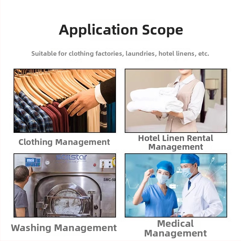 RFID štítok na odevy pre pranie – UHF, pamäť 128 bajtov, čítanie zápis 0,1 s, ISO18000-6C, pasívny