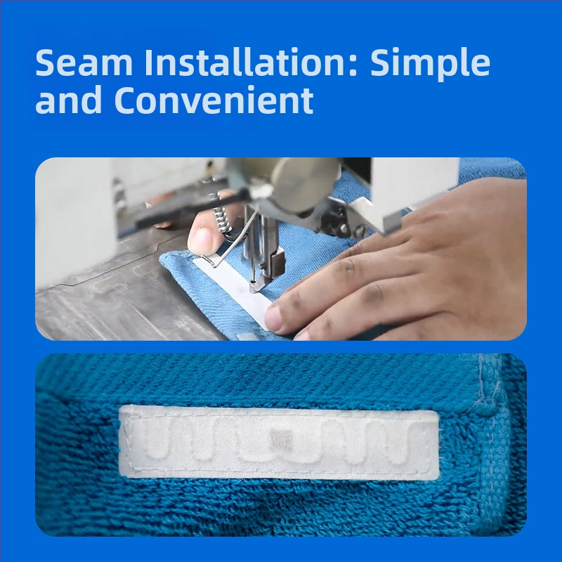 RFID štítok na odevy pre pranie – UHF, pamäť 128 bajtov, čítanie zápis 0,1 s, ISO18000-6C, pasívny