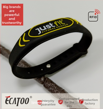 RFID σιλικονούχο βραχιόλι για έλεγχο πρόσβασης – HF 13,56MHz, Κάρτα IC με ανάγνωση/εγραφή, 512B μνήμη, 0,01 s ανάγνωση/εγγραφή, απόσταση ανίχνευσης 0-10 cm, Μοντέλο BQ375