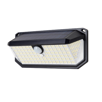 Solarni zidni svjetiljka s 416 LED, IP64 vodootporna, vanjski dvorišni/ vrtni rasvjeta s trostratim osvjetljenjem i senzorom pokreta