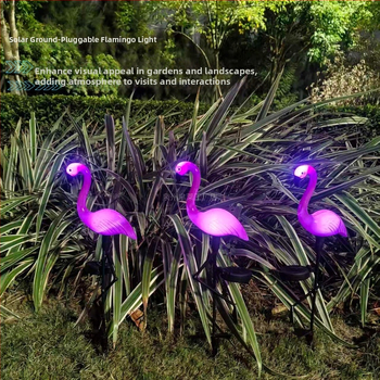 Solárno flamingo vrtno svjetlo IP65 0.5W PP, model Flamingo 2024, mogućnost prilagodbe