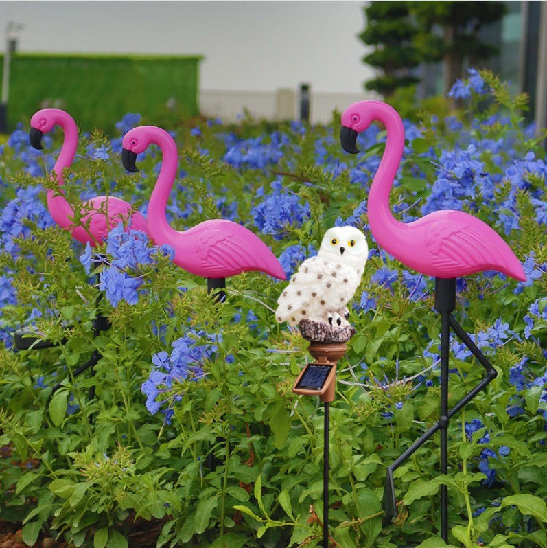 Solárno flamingo vrtno svjetlo IP65 0.5W PP, model Flamingo 2024, mogućnost prilagodbe