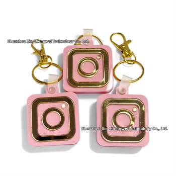 Kohandatav NFC võtmehoidja ripats NTAG213, akrüül, sotsiaalmeediale