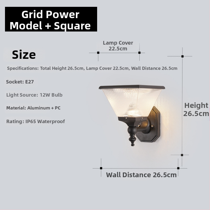 Solarna vanjska zidna svjetiljka IP65 aluminijsko kućište Cree LED, regulacija jačine, daljinsko upravljanje