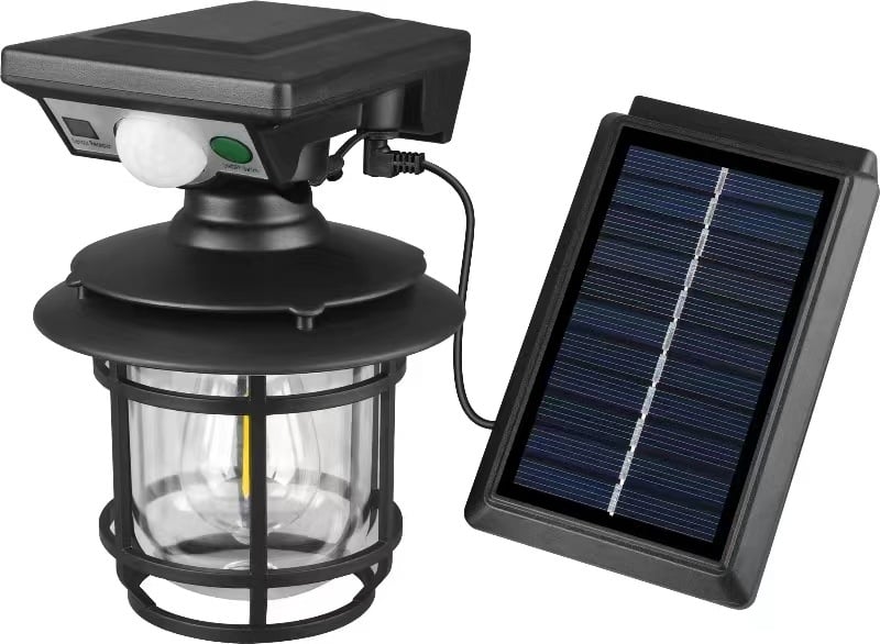 Vanjska solarna zidna svjetiljka s rotirajućom glavom, IP65 vodootporna, senzor pokreta, LED 3W, 3.7V