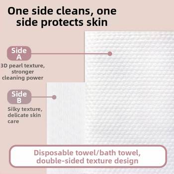 Jednorazová osuška z mikrovlákna pre salóny a hotely s značkou Ten joyful, samostatne balená, hotelové použitie, rýchla absorpcia 0–5 s, základ z netkanej textílie, prispôsobiteľná