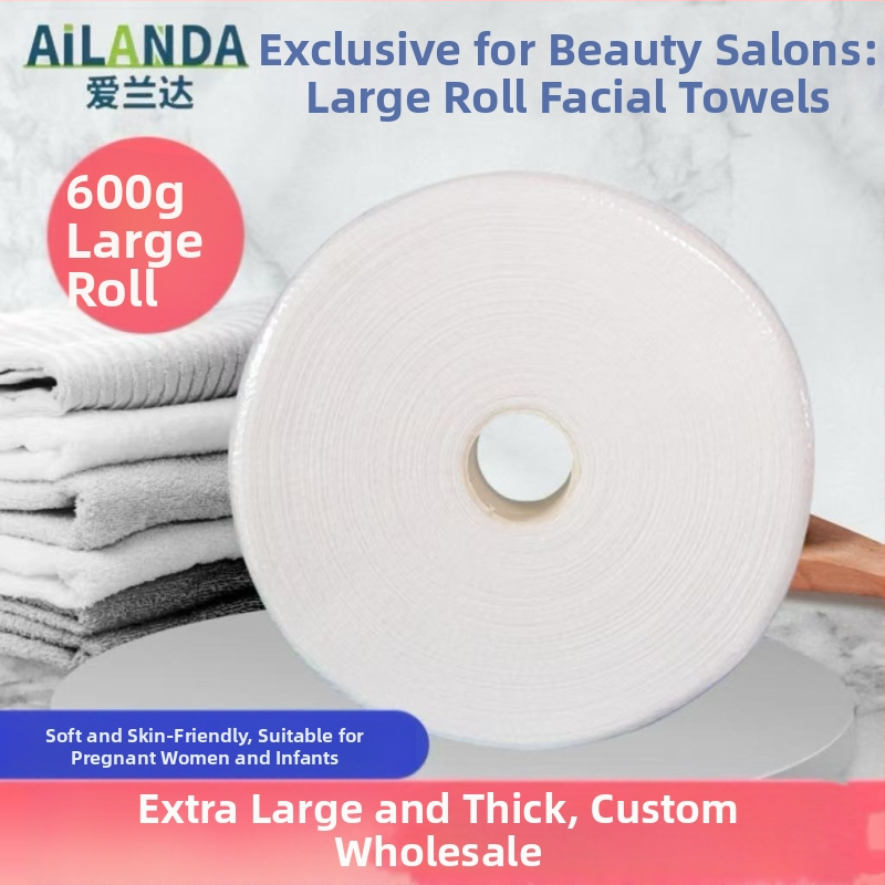 Jednorazové uteráky na tvár, veľký rol, 600 g, ultra hrubá perlovo-textúra, rastlinné vlákno, prispôsobenie k dispozícii, rodinné balenie, pre kozmetické salóny a kaderníctva