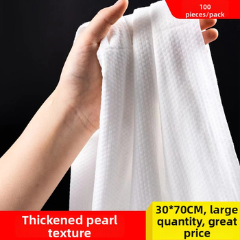 Jednorázové uteráky do kaderníctva – hrubšie, vysoká absorpcia, z drevenej pulpovej celulózy nešité; 85 g; tlač loga možná; vhodné pre kaderníctvo, pedikúru a manikúru