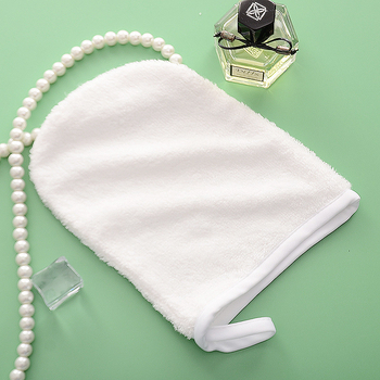 Ръкавици за премахване на грим от бамбукови влакна, повторно използваеми ръкавици за почистване на лицето, с лого върху продукта, персонализируеми, 12 г, слуб прежда