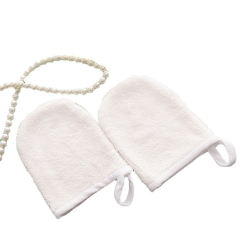 Ръкавици за премахване на грим от бамбукови влакна, повторно използваеми ръкавици за почистване на лицето, с лого върху продукта, персонализируеми, 12 г, слуб прежда