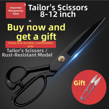 Ťažké krajčírske nožnice na rezanie textílií, šitie a oblečenie