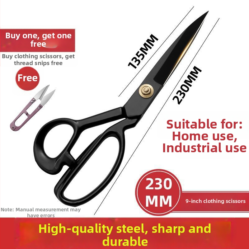 Ťažké krajčírske nožnice na rezanie textílií, šitie a oblečenie