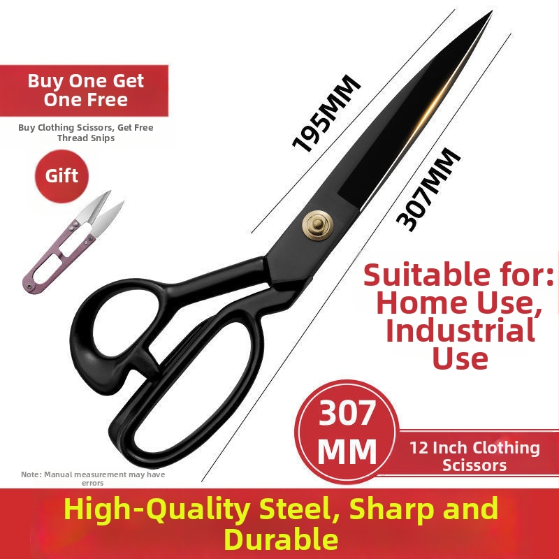 Ťažké krajčírske nožnice na rezanie textílií, šitie a oblečenie