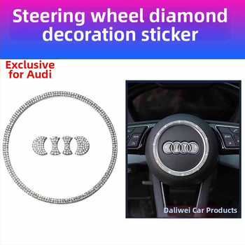 Dalivi ukrasna pločica volana od cinkovog legura s rhinestones za Audi – unutarnja dekoracija za A4L, A6L, A3, A5, Q3, Q5, Q7, A7