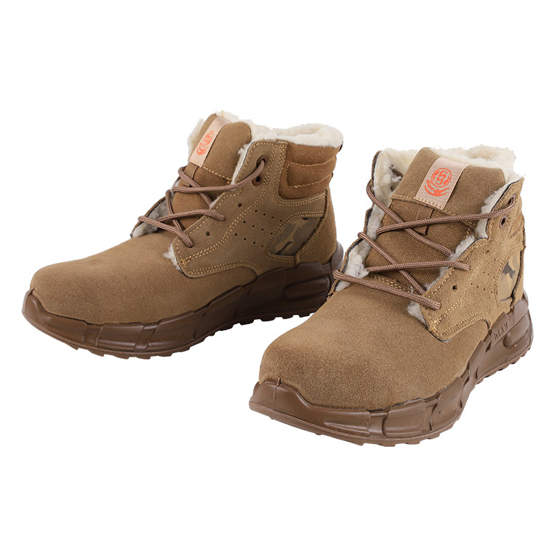 Pantofi de protecție Solid Shield – Antișoc și Anti-înțepare, Izolați, Rezistenți la abraziune, Piele velur, Gleznă înaltă