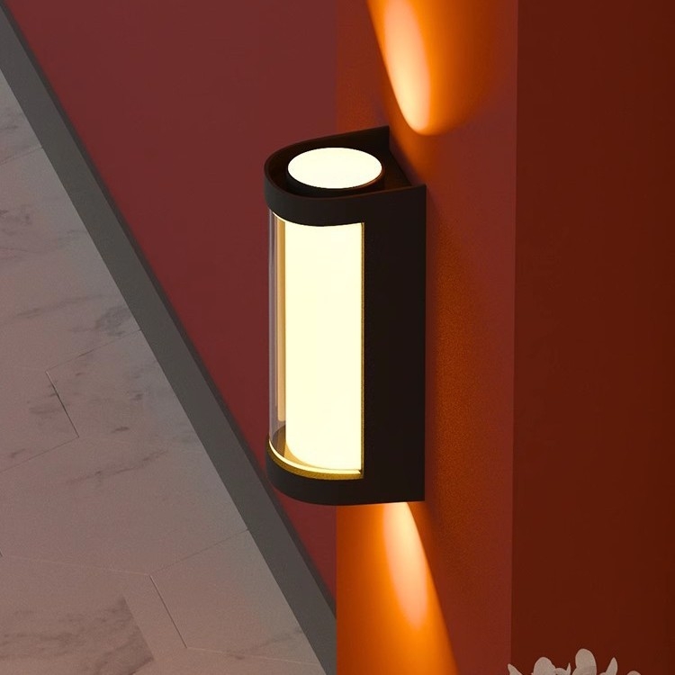 Vanjska zidna LED svjetiljka s vodootpornim LED-om za hodnike, stepenice i dvorište, 16W, 85-265V, IP65, 3000K, Sanan Optoelectronics