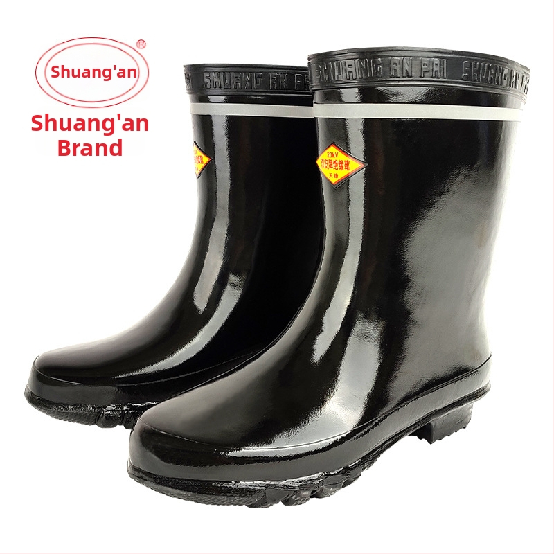 Izolačné topánky pre elektrikárov, 20 kV izolácia, protišmykové, odolné voči opotrebeniu, z gumy, výška topánky 26 cm, norma gb21148-2020