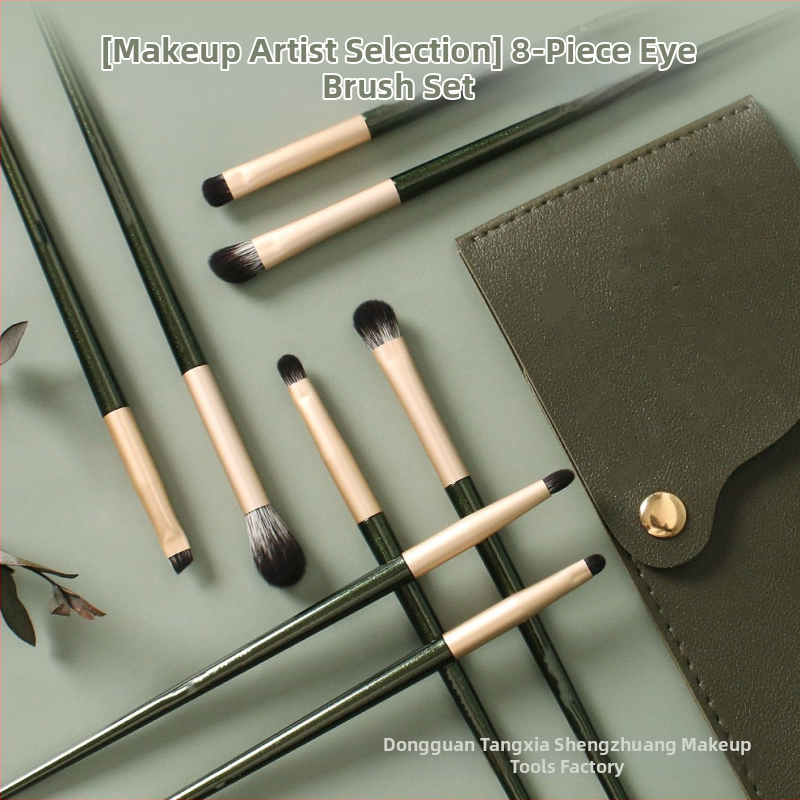 Kamanzi Σετ 8 τεμαχίων πινέλων σκιάς ματιών με μαλακές συνθετικές τρίχες και λαβές από αλουμίνιο, για ανάμειξη