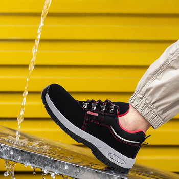 Hongsheng szigetelt védőcipő hegesztőknek – ütésálló és átszúrás elleni védelem, fleece-bevonatú marhabőr felsőrész, középmagas felső rész