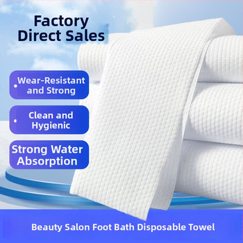 Uterák na vlasy pre holičstvá a kozmetické salóny – jednorazový, zväčšený a zosilnený, bavlna, 80 g, rýchla absorpcia 0-5s, s tlačeným logom