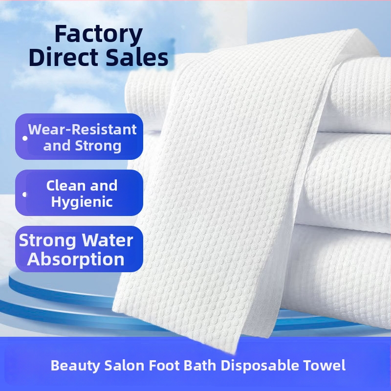 Uterák na vlasy pre holičstvá a kozmetické salóny – jednorazový, zväčšený a zosilnený, bavlna, 80 g, rýchla absorpcia 0-5s, s tlačeným logom