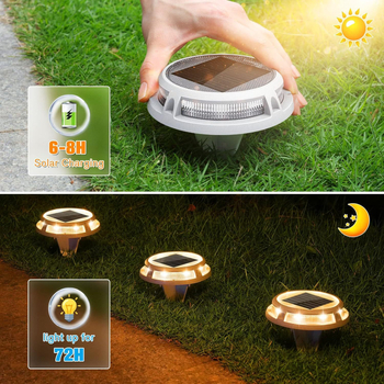 Solarna zemlja LED svjetlo, IP67 vodootporna, LED SMD2835, 0,36W, trajanje osvjetljenja 12–16 h, model S005