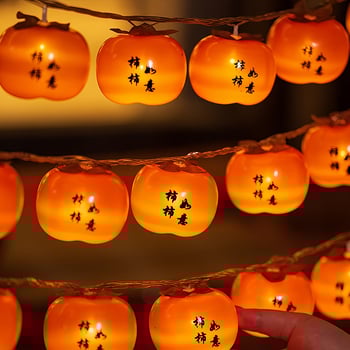 Persimmon LED φωτεινή σειρά για εσωτερικούς χώρους, αυλή και κήπο — ηλιακή τροφοδοσία, IP42, 12V είσοδος, 0,05W, προσαρμόσιμο ιδιωτικό εμπορικό σήμα